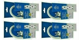 4 X Power Strip 1ft Extension Cord Heavy Duty 3 Prong Multi Electric Plu... - £19.77 GBP