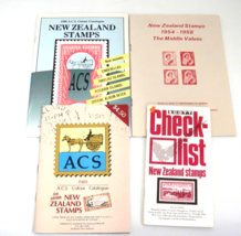 New Zealand Stamp Collecting Booklets Lot of  Catalogue Checklist Middle... - $9.40