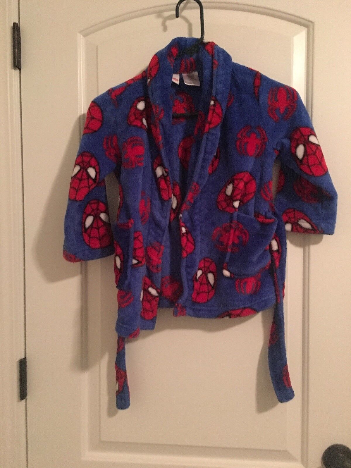 Marvel Spider-Man Bath Robe Blue & Red Boys Size 4/5 - $34.99