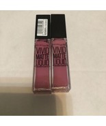 Lot of 2 Maybelline Vivid Matte Liquid Lip Gloss Tubes #12 Twisted Tulip... - $163.54 MXN