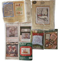 Christmas Mixed Lot Cross Stitch Kits Quilt Patterns Santa Stockings Vil... - $28.78