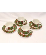 International Tableworks Christmas Celebration 4 Cups 4 Saucers Lot of 8... - €9,30 EUR