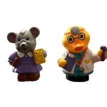 Fisher Price Rare Little People Mouse with Cheese &amp; Duck Doctor Figures - $14.40