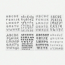 Fancy Letters Clear Stamps Set, 8pcs Rubber Alphabet Stamps for DIY Card Making, - £40.06 GBP