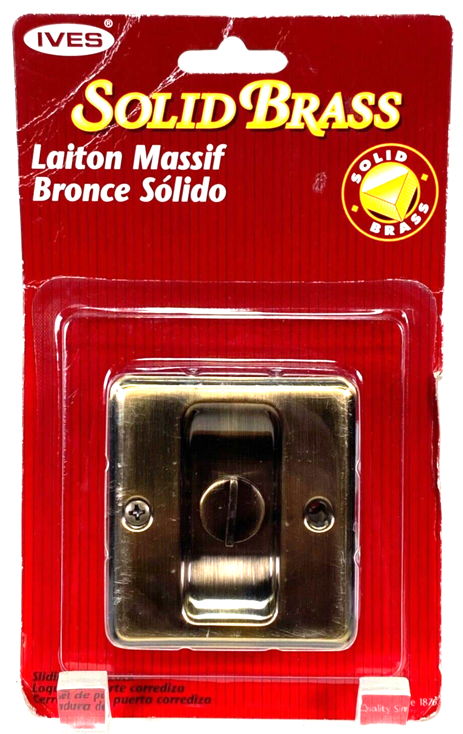 Ives Sliding Door Lock - Solid Brass - New - $7.25