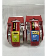 (2) 3M Scotch 1.88&quot; x 800&quot; Clear Package &amp; Heavy Duty Mailing Tape w/ Di... - $8.21