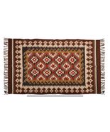 Kamal DURRY UDHYOG Wool Jute Rug Kilim Multi-Colored Handwoven Premium R... - $73.50+