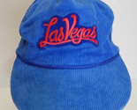 Las Vegas Vintage Corduroy Logo Rope Hat Snapback Cap Blue Red Adjustable - $17.36