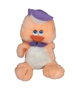 Vintage Peach Duck Plush Stuffed Animal Purple Hat Bowtie For Target 8&quot; - $38.60