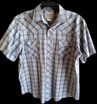 Vintage Wrangler Western Shirt  XXL Pearl Snap pockets Short Sleeve - £15.82 GBP