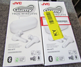 Set of Two JVC Gumy True Wireless Earbuds Headphones HA-A7T White - £28.27 GBP