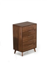 30" Walnut Solid Wood Five Drawer Chest - $20,515.59 MXN