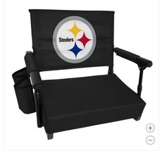 Pittsburgh Steelers Stadium Seat NFL Premium Foldable Pocket Black Gray ... - $1,597.64 MXN