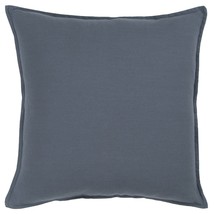 Slate Blue Solid Color Flange Edge Throw Pillow - £57.36 GBP