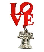 Philadelphia Love Liberty Bell Dangle Metal Fridge Magnet - $8.99