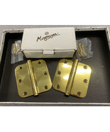 MAGNUM~1-Pair~Solid Brass Mortise Hinges, No Bearing Button Tip~Polished... - $38.55 CAD