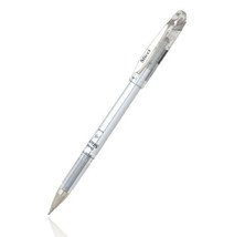 NEW Pentel Arts Slicci 12-PK .8mm Gel Roller Pens Metallic SILVER INK le... - £14.66 GBP