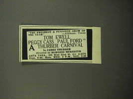 1960 A Thurber Carnival Play Advertisement - The Freshest &amp; Funniest show - £11.74 GBP