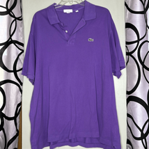 Lacoste classic fit short sleeve purple polo top size 4 XL - £23.13 GBP