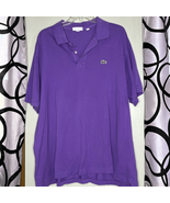 Lacoste classic fit short sleeve purple polo top size 4 XL - £23.11 GBP