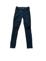 Women&#39;s GAP Regular Skinny Black Jeans Ripped Size 24 - £15.11 GBP