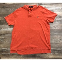 Polo Ralph Lauren Mens 2XL Orange Short Sleeve Polo Shirt Green Pony - £16.63 GBP