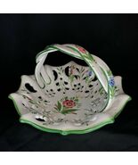 RCCL Hand Painted Ceramic Basket Portugal 10” Open Cut Pottery Bowl East... - $380.21 MXN