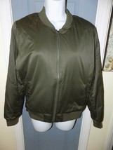 American Eagle AE Olive Green Bomber Jacket Coat Size M Women&#39;s NWOT - £34.71 GBP