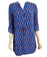 Crown &amp; Ivy Women&#39;s LS Seahorse Dress Blue Size 8 - $25.79 CAD