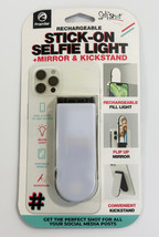 Selfshot Stick On Selfie Light Mirror &amp; Kickstand 3 LED Modes Rechargeable - $7.69