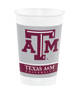 Texas A &amp; M Aggies 20oz Plastic Cups 8 Pack Texas A &amp; M Aggies Tableware... - £8.58 GBP