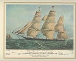 Pan American Menu Cover Clipper Ship Young America 1970 Currier &amp; Ives - £12.40 GBP