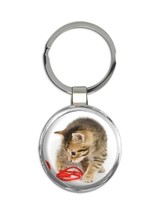 Cat : Gift Keychain Cute Animal Kitten Funny Friend Birthday Playing - £6.28 GBP