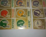 Lot of 22 Helmet or Mascot 1982 Fleer Football In Action Stickers Patches - $25.00