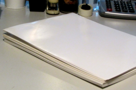 PHOTO PAPER glossy 8.5 x 11 inkjet/? 1/2" of paper 50 sheets (office fldr) - $7.00