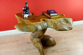 Solid Wood Coffee Table Wood Teak Root Wood Living Room Side Table Teak Rustic - $695.02+