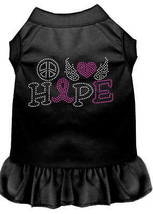 Peace Love Hope Rhinestone 4X Black Pet Dress - £25.25 GBP