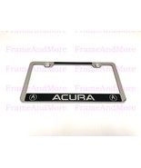 1 Acura Carbon Fiber Box Style Stainless Steel Chrome Metal License Plat... - $13.22