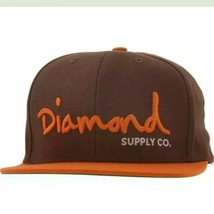 Diamond Supply Co. Flat Hat /Brown/orange/ One Size Adjustable/skateboard hat  - £9.63 GBP