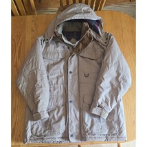 Mens xl st john&#39;s bay khaki coat vintage - £37.35 GBP