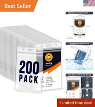 200 Pack Clear Plastic ID Badge Holders - Waterproof, Vertical Style for... - $48.00