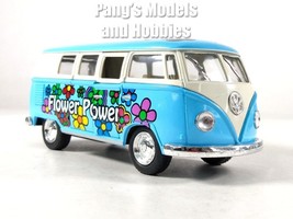 VW T1 (Type 2) &quot;Flower Power&quot; Bus 1/32 Scale Diecast &amp; Plastic Model - BLUE - $16.82