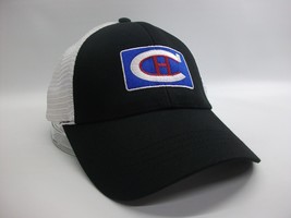 Montreal Canadiens VTG Logo NHL Bud Light Beer Hat Black Snapback Trucker Cap - £19.66 GBP