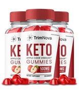 3 Pack TrimNova Keto ACV Gummies Plant Based Daily Formula Supplement - $1,598.33 MXN