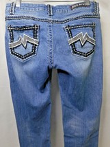 Red Rivet Blue Jean Jr Sz 11 Thick Stitch Distressed Skinny Leg (28x31) Low-Rise - £19.15 GBP