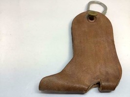 Vintage Leather Keyring Cowboy Boot Keychain Ancien Botte Western Porte-Clé Cuir - £6.79 GBP