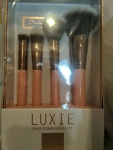 NIB LUXIE Face Complexion Brush Set-Rose Gold Make Up Cosmetics - $21.29