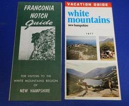 Lot 2 1970&#39;s vintage Franconia Notch White Mountains NH travel brochures Old Man - £10.45 GBP