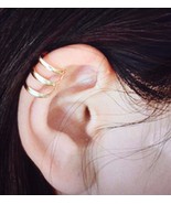 Vintage Gold look punk style hollow U-shaped ear clip earrings non pierc... - $9.49