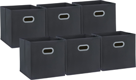 Pomatree 13X13X13 Storage Cube Bins - 6 Pack | Large and Sturdy, Dual Plastic Ha - £34.18 GBP
